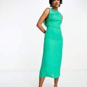 ASOS Vibrant Green Midi Dress